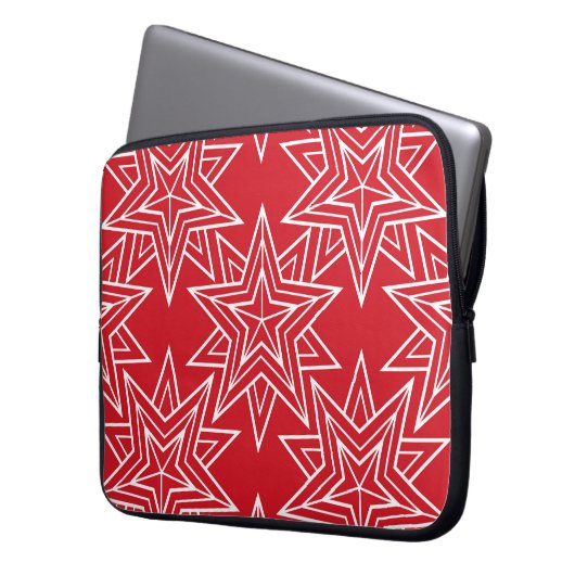 Geometrische Sterne, Vintag nahtlos, chris Laptopschutzhülle (Vorderseite Links)