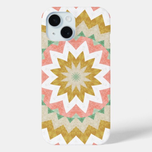 Geometrische Sternexplosion Boho Mandala Pattern Case-Mate iPhone Hülle (Rückseite)