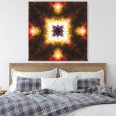 Geometrische Sternexplosion mit Abstraktem Licht Leinwanddruck (Insitu (Schlafzimmer))