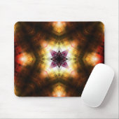 Geometrische Sternexplosion mit Abstraktem Licht Mousepad (Mit Mouse)