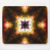 Geometrische Sternexplosion mit Abstraktem Licht Mousepad (Vorne)