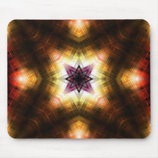Geometrische Sternexplosion mit Abstraktem Licht Mousepad (Vorne)
