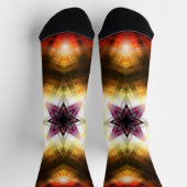 Geometrische Sternexplosion mit Abstraktem Licht Socken (Oben)