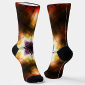 Geometrische Sternexplosion mit Abstraktem Licht Socken (Gewinkelt)