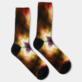 Geometrische Sternexplosion mit Abstraktem Licht Socken (Rechts)