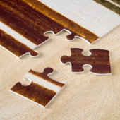 Geometrische Streifen, Aquarellbilder in Orange Puzzle (Seite)