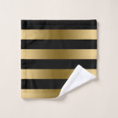 Geometrische Streifen Badhandtuch Set (Waschlappen)