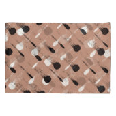 Geometrische Streifen Braunes Nahtloses Muster Kissenbezug (Rückseite)