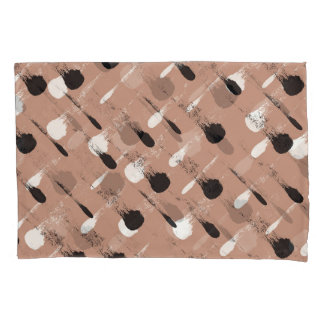 Geometrische Streifen Braunes Nahtloses Muster Kissenbezug