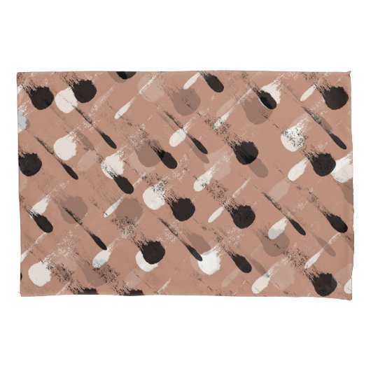 Geometrische Streifen Braunes Nahtloses Muster Kissenbezug (Vorderseite)