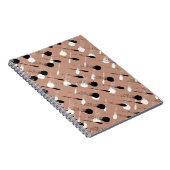 Geometrische Streifen Braunes Nahtloses Muster Notizblock (Rechte Seite)