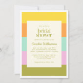 Geometrische Streifen Brautparty für leuchtende Pa Einladung (Vorderseite)