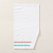 Geometrische Streifen Coral Turquoise Badhandtuch Set (Handtuch)