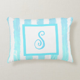 Geometrische Streifen der Wasserfarbe Momogram Dekokissen