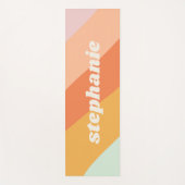 Geometrische Streifen für niedliche Retro-Minze |  Yogamatte (Vorderseite)