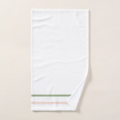 Geometrische Streifen in rosa, grün, weiß Badhandtuch Set (Handtuch)