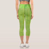 Geometrische Struktur der grünen Farbtöne Capri Leggings (Rückseite)