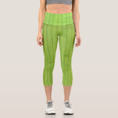 Geometrische Struktur der grünen Farbtöne Capri Leggings (Vorderseite)