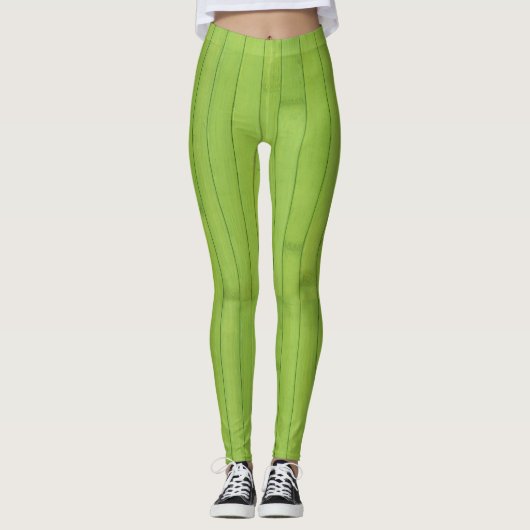 Geometrische Struktur der grünen Farbtöne Leggings (Vorderseite)