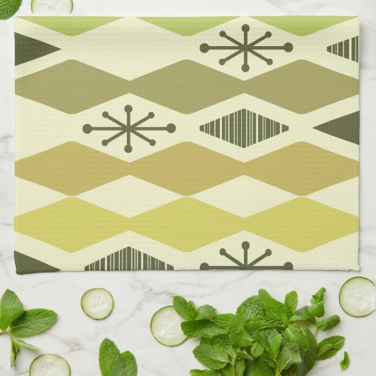 Geometrische Struktur des Atomalters Geschirrtuch (Gefaltet)