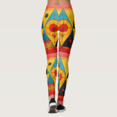 Geometrische Symbole Abstrakt #01 Leggings (Rückseite)