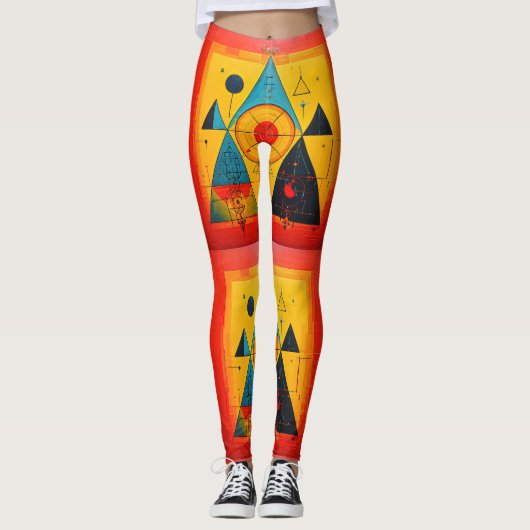 Geometrische Symbole Abstrakt #01 Leggings (Vorderseite)