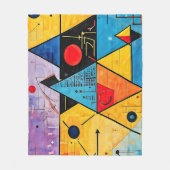 Geometrische Symbole Abstrakt #02 Fleecedecke (Vorderseite)
