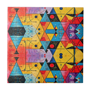 Geometrische Symbole Abstrakt #02 Fliese