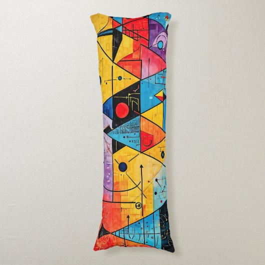 Geometrische Symbole Abstrakt #02 Seitenschläferkissen (Vorderseite Vertikal)