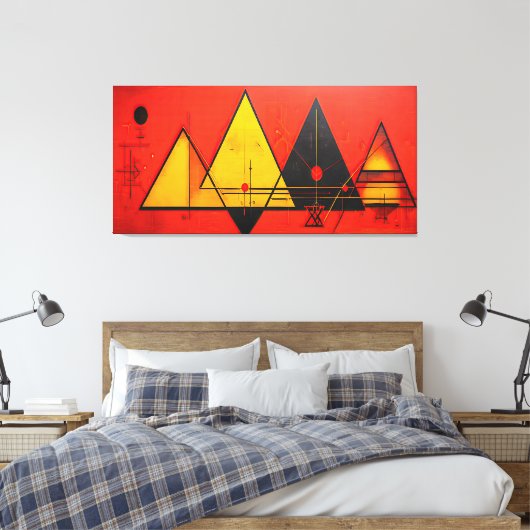 Geometrische Symbole Abstrakt #03. Leinwanddruck (Insitu (Schlafzimmer))