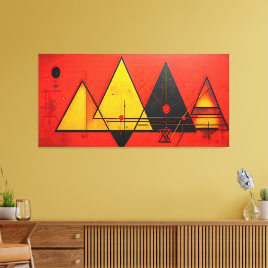 Geometrische Symbole Abstrakt #03. Leinwanddruck (Insitu (Wohnzimmer))