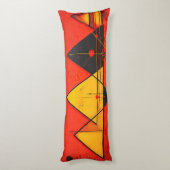 Geometrische Symbole Abstrakt #03. Seitenschläferkissen (Rückseite (Vertikal))