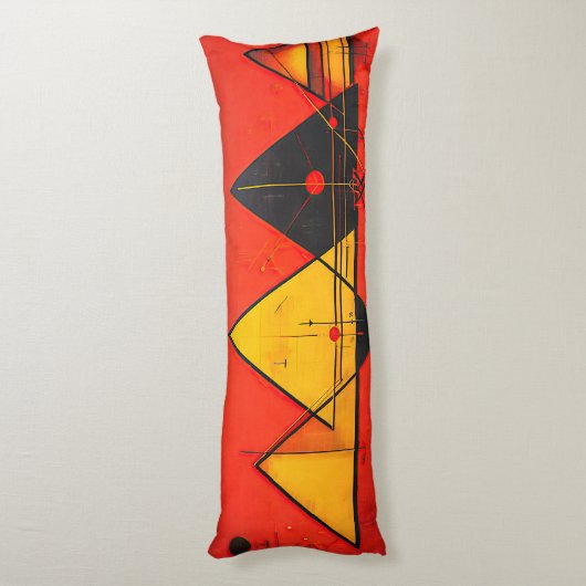 Geometrische Symbole Abstrakt #03. Seitenschläferkissen (Rückseite (Vertikal))