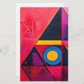 Geometrische Symbole Abstrakt #04. Briefpapier (Vorne/Hinten)