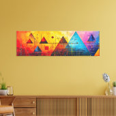 Geometrische Symbole Abstrakt #05. Leinwanddruck (Insitu (Wohnzimmer))