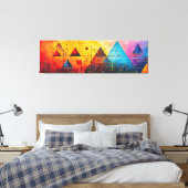 Geometrische Symbole Abstrakt #05. Leinwanddruck (Insitu (Schlafzimmer))