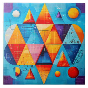 Geometrische Symbole Abstrakt #09 Fliese