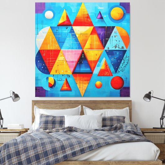 Geometrische Symbole Abstrakt #09 Leinwanddruck (Insitu (Schlafzimmer))