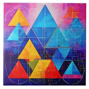 Geometrische Symbole Abstrakt #10 Fliese