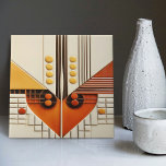 Geometrische Symmetrie des Art Deco Fliese<br><div class="desc">Diese exquisite, moderne Keramik-Kachel aus der Mitte des Jahrhunderts ist eine liebevolle Hommage an die altehrwürdige Kunsthandwerksbewegung. In unserem Workshop in Barcelona wurden abstrakte symmetrische Formen entwickelt und die faszinierende Faszination moderner Imitate-Relieffliesen aus der Mitte des Jahrhunderts nachahmt. Die symmetrischen Designs spiegeln ein harmonisches Gleichgewicht wider, den idealen Ausdruck abstrakter...</div>