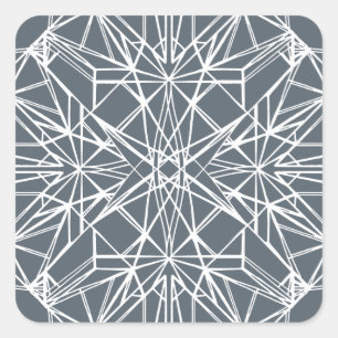 Geometrische Symmetrie Quadratischer Aufkleber