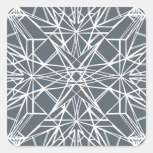 Geometrische Symmetrie Quadratischer Aufkleber