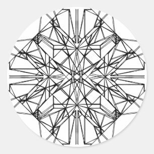 geometrische Symmetrie Runder Aufkleber