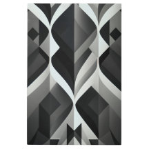 Geometrische Symphonie in Schwarz und Weiß