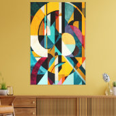 Geometrische Symphonie Leinwanddruck (Insitu (Wohnzimmer))