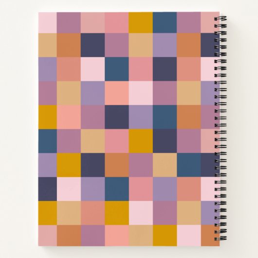 Geometrische Tafel in Lila Personalisierter Notizblock (Rückseite)