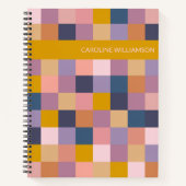 Geometrische Tafel in Lila Personalisierter Notizblock (Vorderseite)