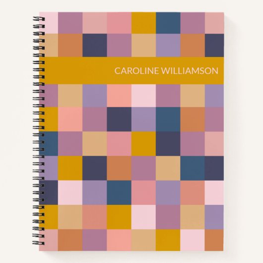 Geometrische Tafel in Lila Personalisierter Notizblock (Vorderseite)