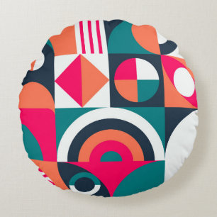 Geometrische Tapeten Hintergrund. Moderne Stil vin Rundes Kissen
