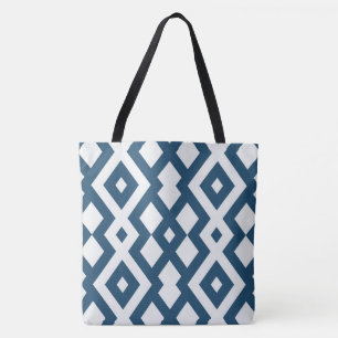 Geometrische Tasche für Blau/Weiß-Designer